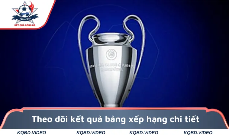Theo dõi kết quả bảng xếp hạng chi tiết
