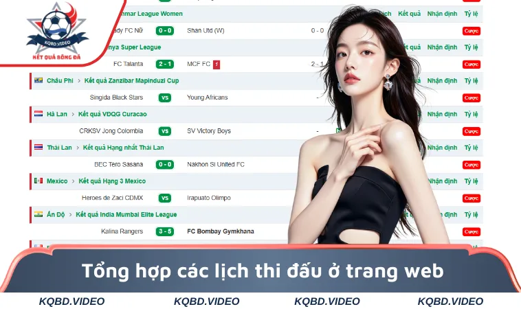 Lịch Thi Đấu 2 Tổng hợp các lịch thi đấu ở trang web